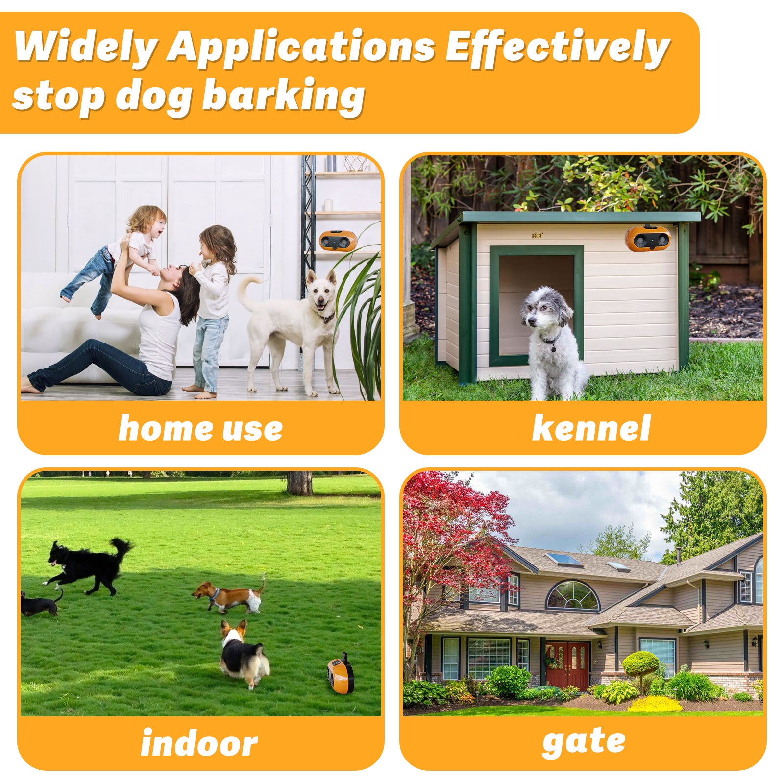 Ultrasonic Dog Bark Deterrent, Anti Barking Device Dog Barking Control Devices With 3 Modes Stop Barking Neighbors Dog, 50ft Range Indoor & Outdoor, Safe & Effective For Small Medium & Large Dogs