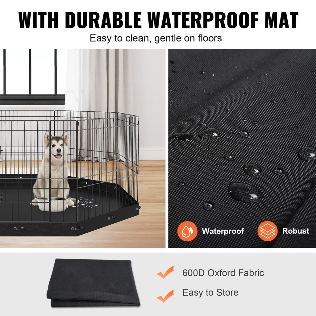 8 Panel Dog Playpen Metal with Bottom Pad (only ship inside USA)