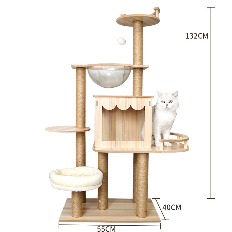 Cat Tree Cat Crawl Cat Nest Cat Scratching Board Pet Toy Space Capsule