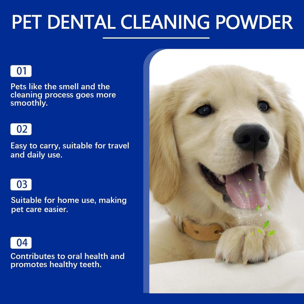Dog Tooth Cleaning Powder Gently Cleans Tartar Stains And Freshens Breath
