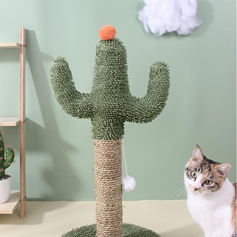 Interactive Cactus Cat Scratching Post Toy Durable Scratching Surface Suitable For Indoor Cats Fun Pet Supplies Good For Play And Exercise