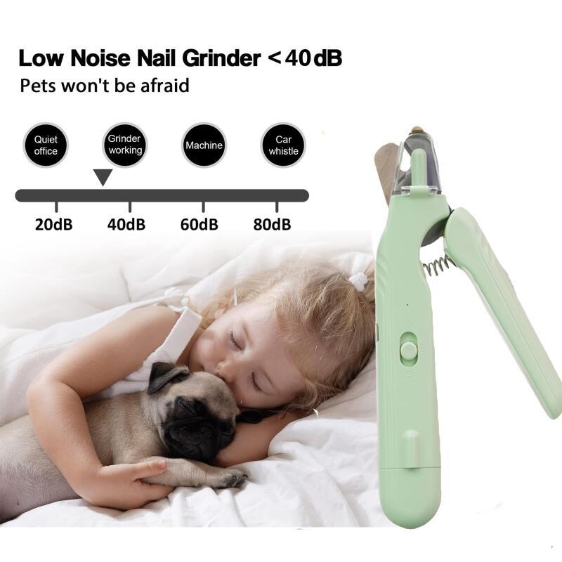 2 In 1 Pet Nail Clippers With Led Light Multifunction Animals Paw Nail Trimmer