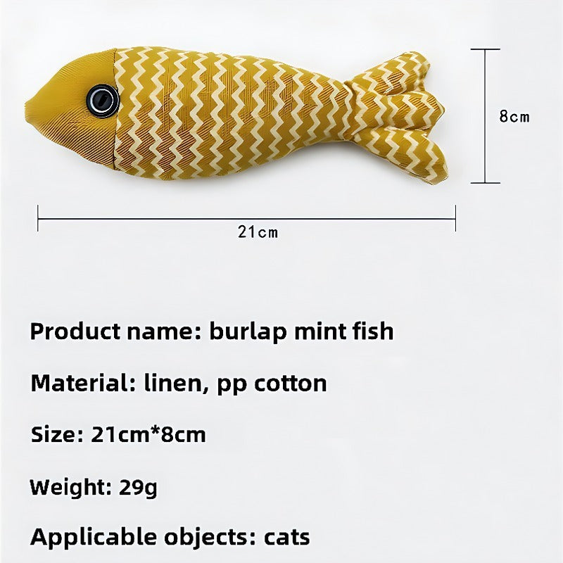 Pet Mint Fish Toy - Three Colors Are Randomly Issued, Pet Mint Fish Toys, Suitable For Cats Of All Ages