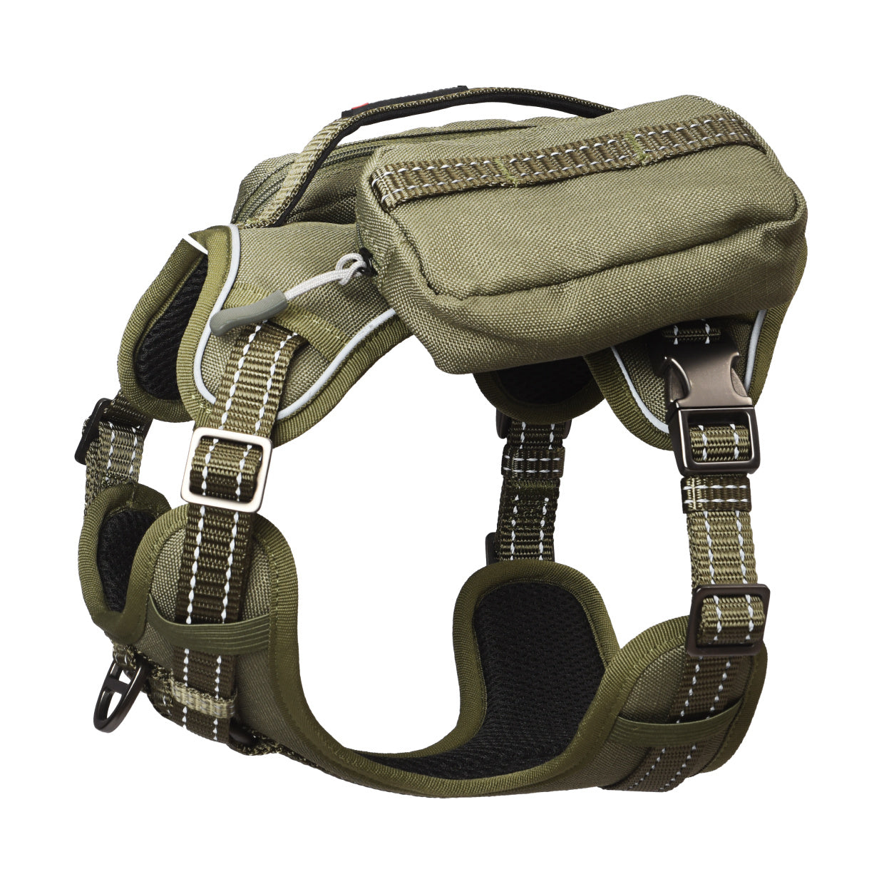 PETMARVEL High-Perfomance Tactical Dog Harness With Backpack, No Pull Front Clip & Metal Buckles