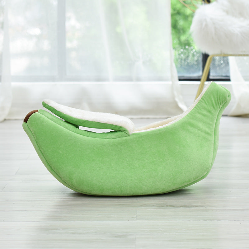 Four Seasons Universal Banana Dog's Nest - Removable And Washable Round Long Hair Cats Nest