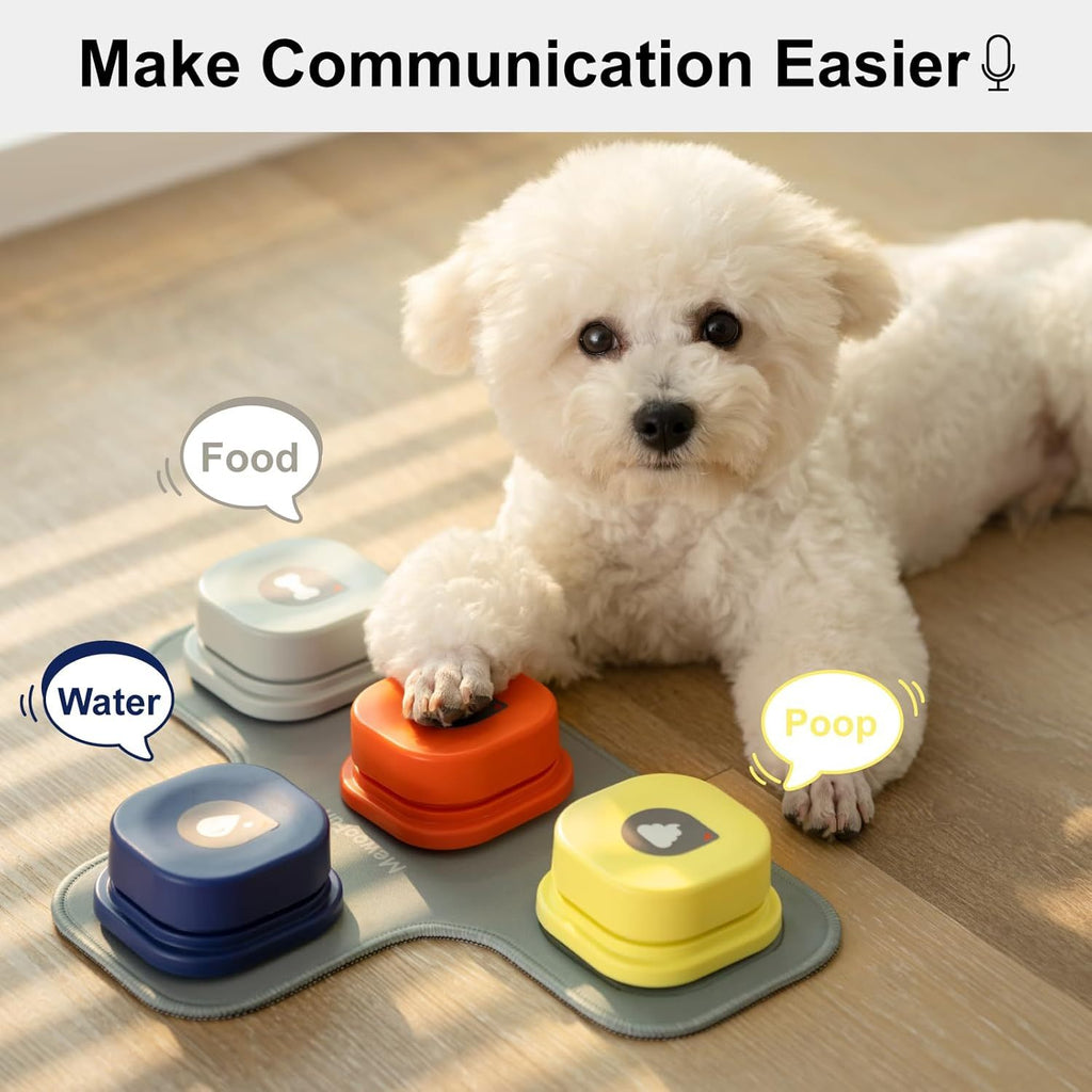 Dog Talking Buttons Set - 3 Record-able Communication Buttons With