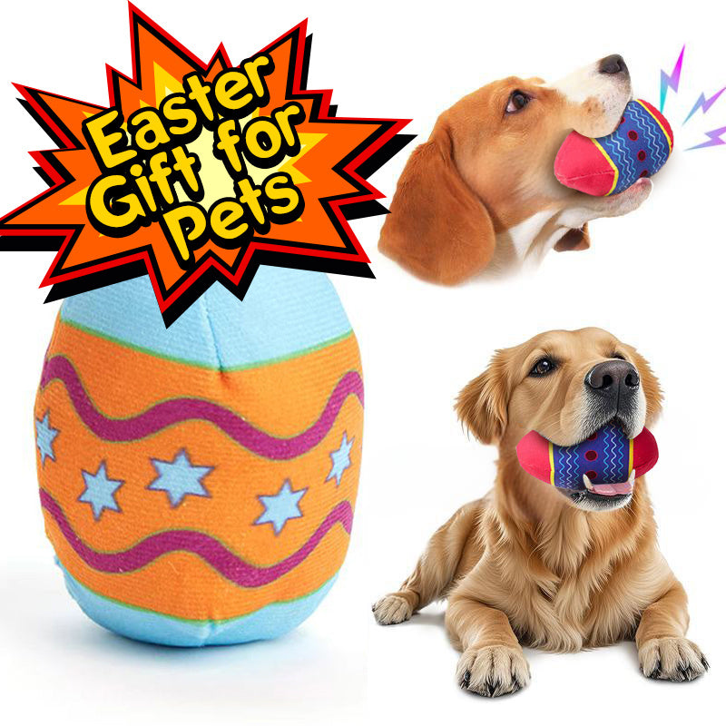 Easter Egg Toys For Pet GREEN And RED Interactive Dog Egg Toy Short-Term Play Design For Aggressive Chewers, Chew Toy With Sounds Modules Squeaky Dog Toy For Small And Medium Dogs, H