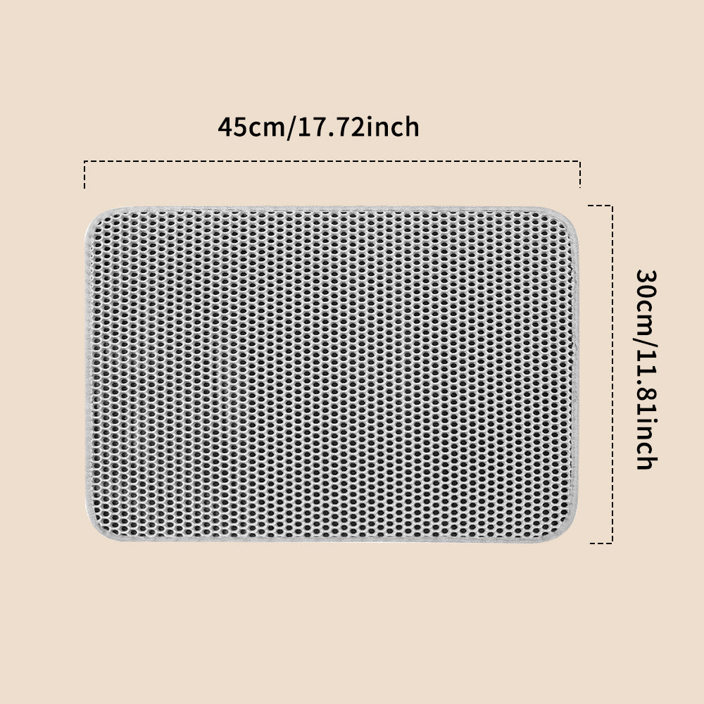 Premium Cat Litter Mat - Waterproof Base & Non-Slip Backing