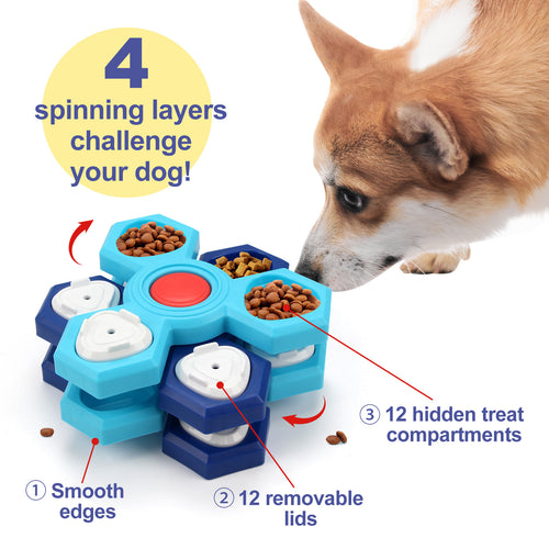 4 Layers Slow Feeder Puzzle Dog Bowl