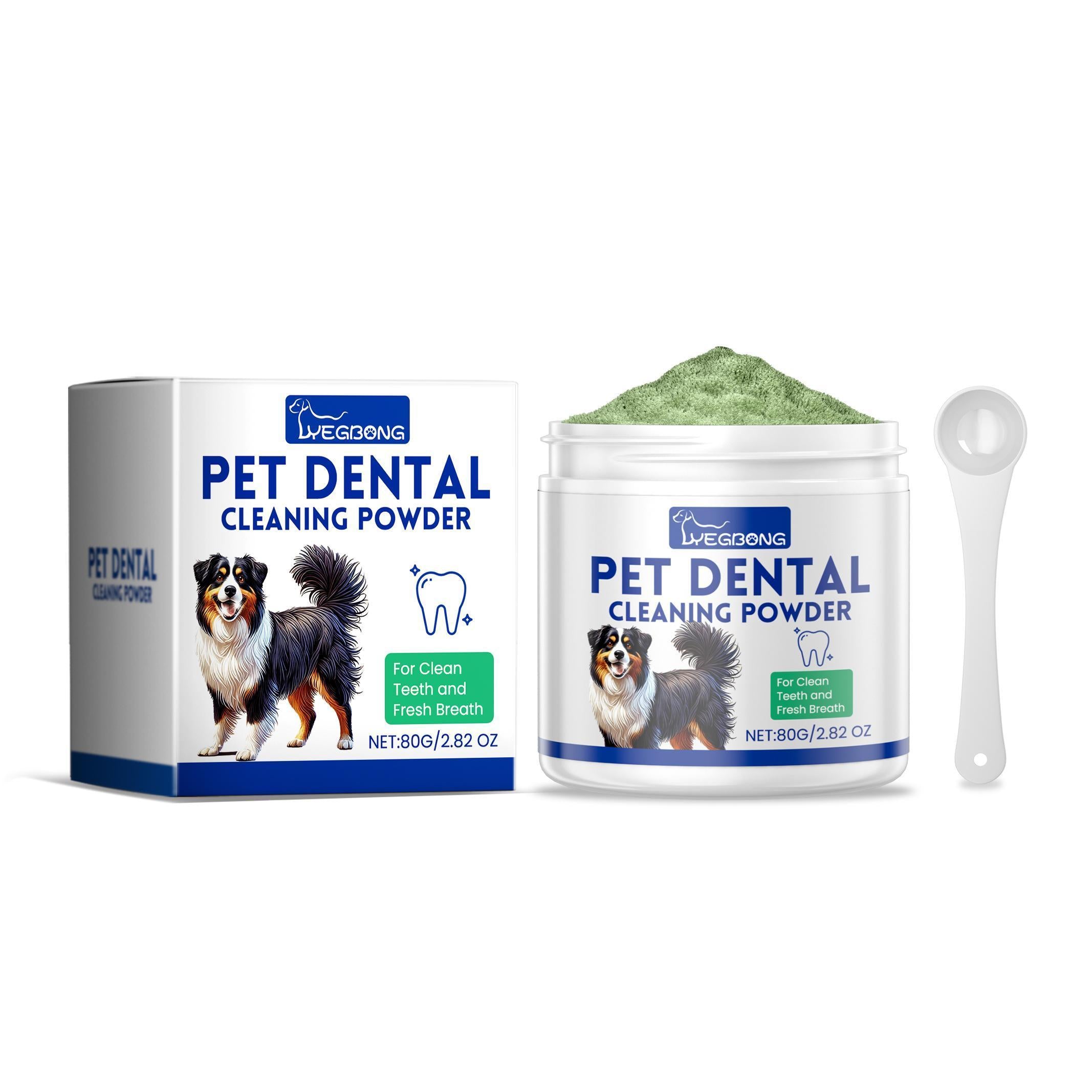 Dog Tooth Cleaning Powder Gently Cleans Tartar Stains And Freshens Breath