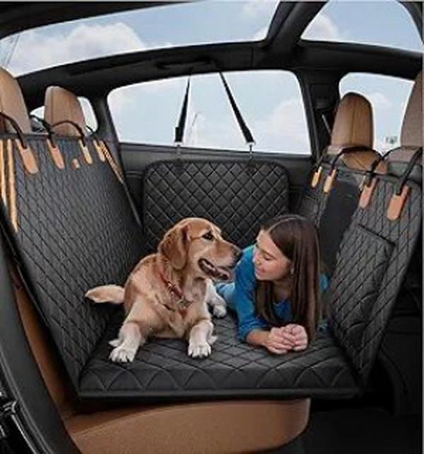 Made4Pets Pet Dog Car Back Seat Cover Back Seat Extension Pad Can Bear 400 Pounds Waterproof And Non-slip Dog Car Hammock Eight-layer Hard Bottom With PE Foam Easy To Install And Clean