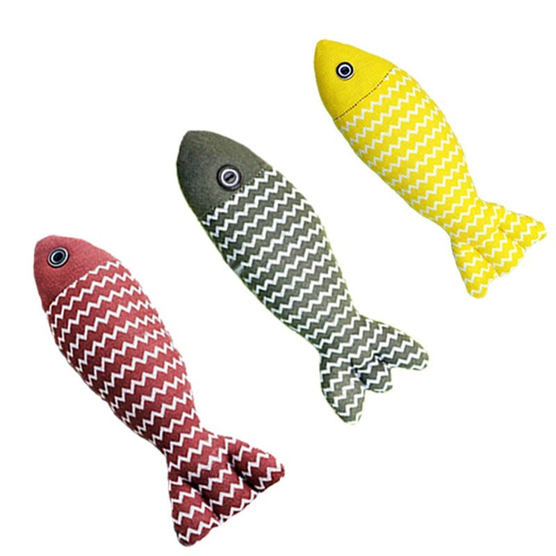 Pet Mint Fish Toy - Three Colors Are Randomly Issued, Pet Mint Fish Toys, Suitable For Cats Of All Ages