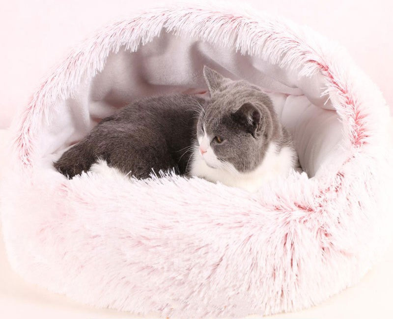 Crystal Velvet Warm Round Pet Bed