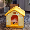 Foldable Dog Villa Bed Warm Enclosed Cave