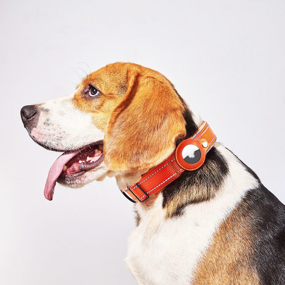 Original Leather Airtag Case -Dog Cat Traction Collar For Airtags Location Tracker Pet Anti-lost Device