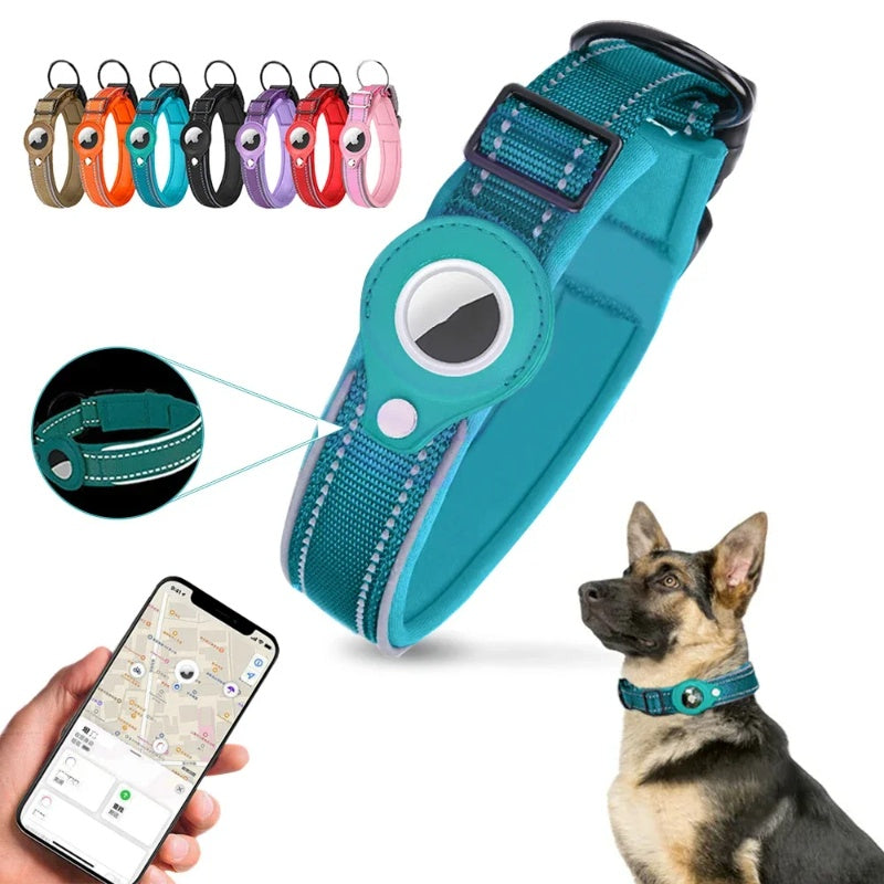 Original Leather Airtag Case -Dog Cat Traction Collar For Airtags Location Tracker Pet Anti-lost Device