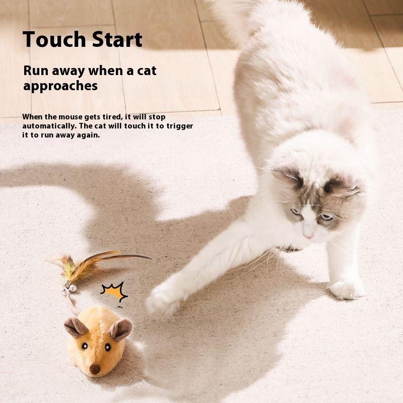 Electric Orange Mouse Cat Toy