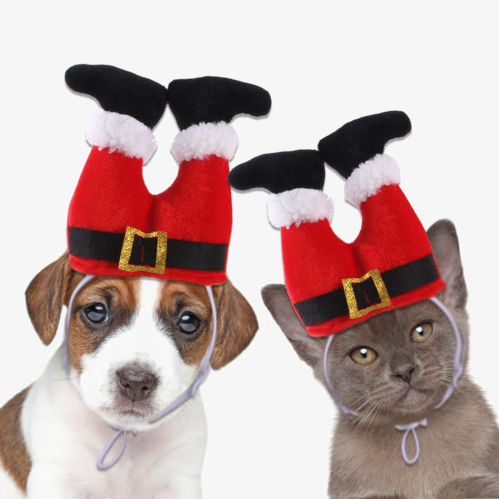 Costume Christmas Pet Hat Small Dogs Cute Fleece Hat Party Event Apparel Funny Clothes Accessory