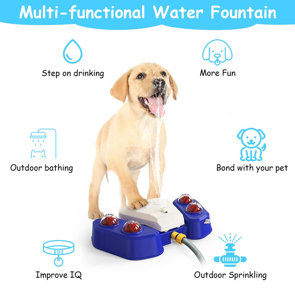 Dog Water Fountain Outdoor Step Activated Sprinkler