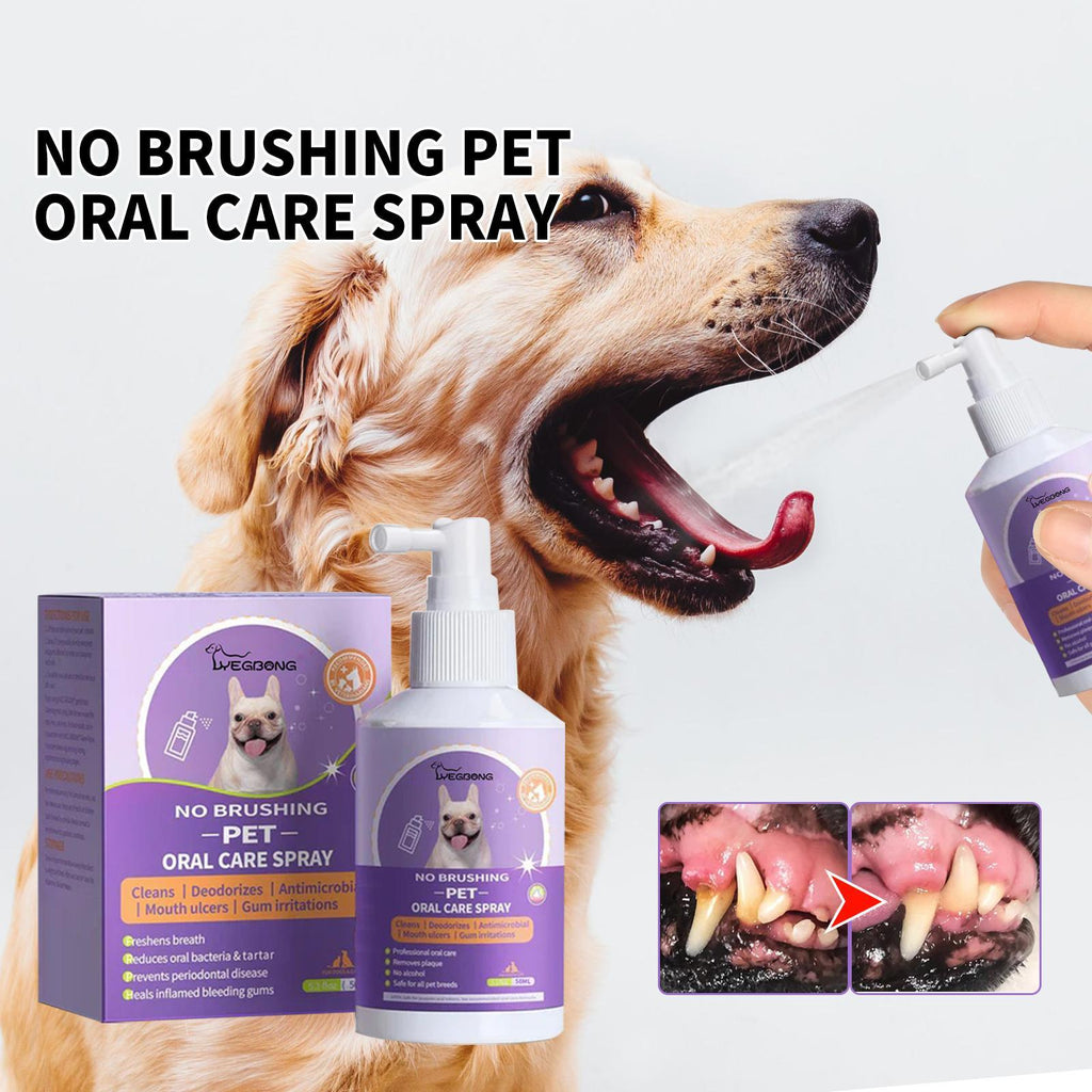 Yegebang Cat And Dog Teeth Cleaning Spray Pet Oral Cleaning Deodorizing Fresh Breath
