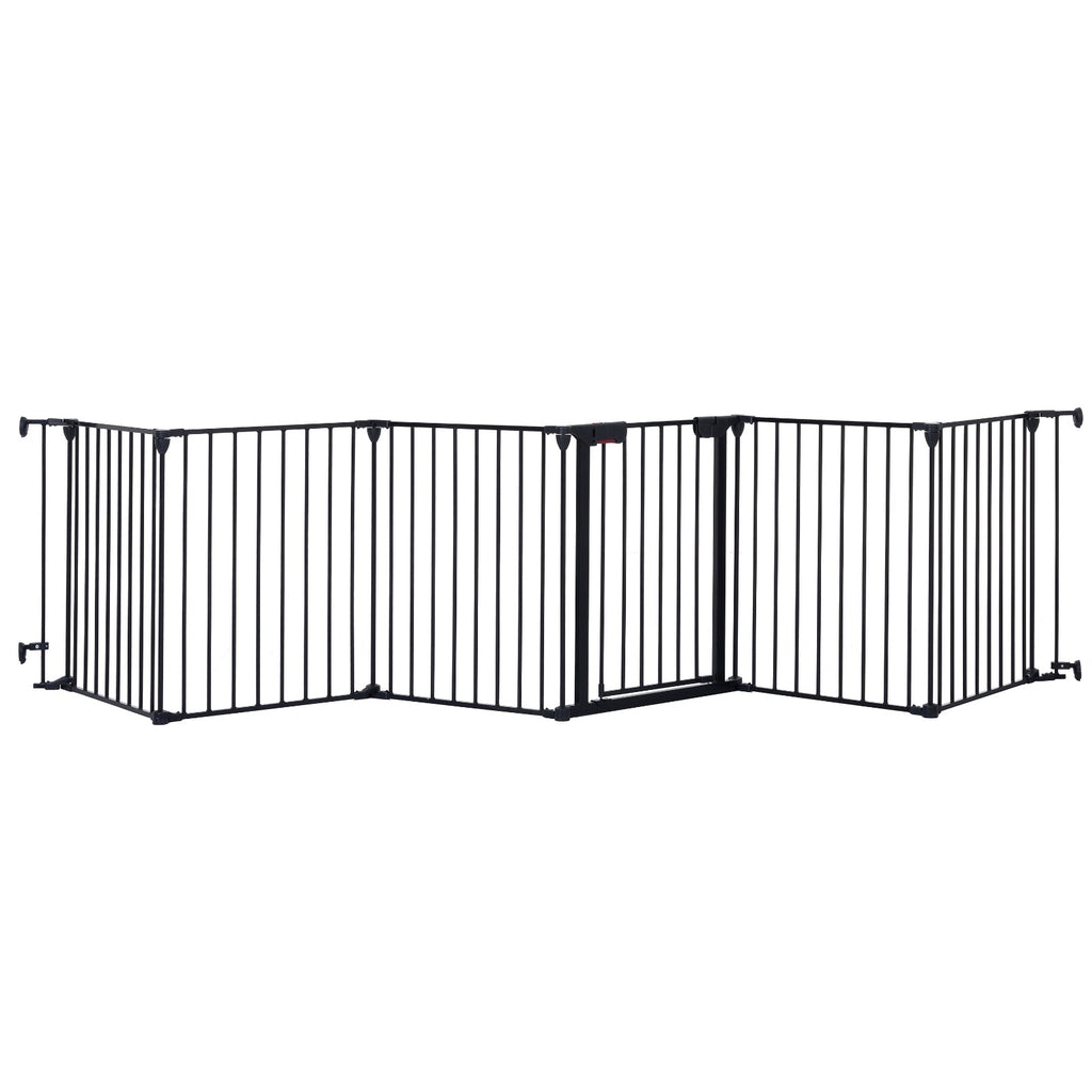 150 Adjustable Safety Gate 6 Panels Play Yard Metal Doorways Fireplace Fence Christmas Tree Fence G