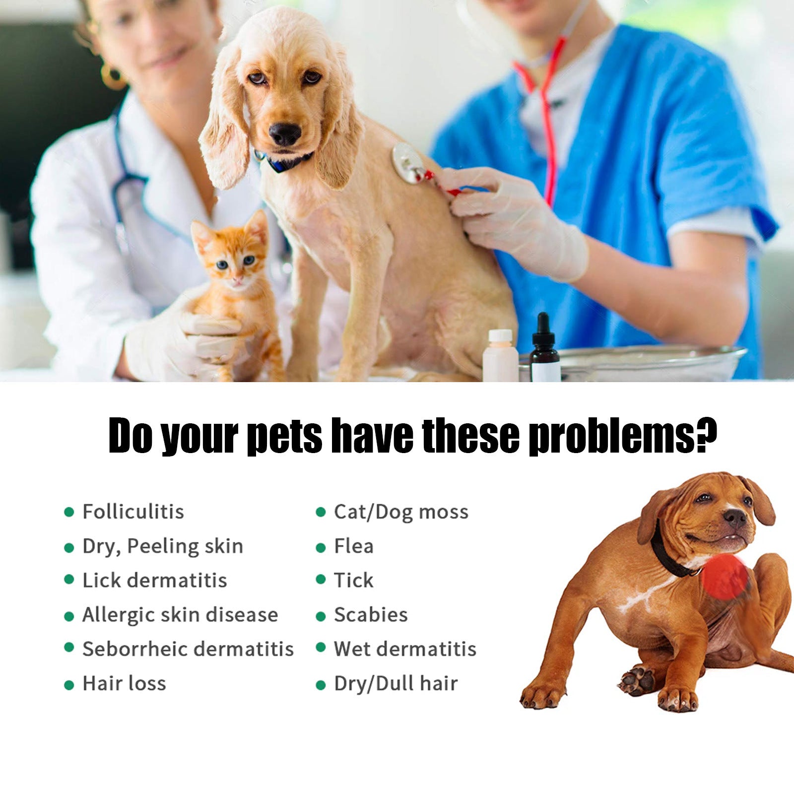 Pet Hair Care Relieve Skin Itching Hair Fluffy Soft Care Solution
