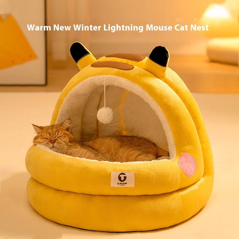 Cat Nest Four Seasons Universal Winter Warm Semi-closed Bed