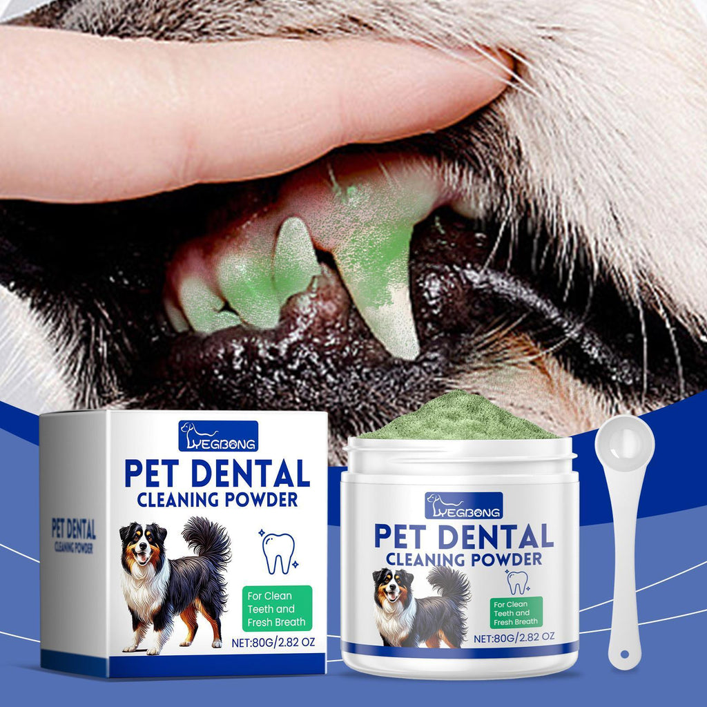 Dog Tooth Cleaning Powder Gently Cleans Tartar Stains And Freshens Breath