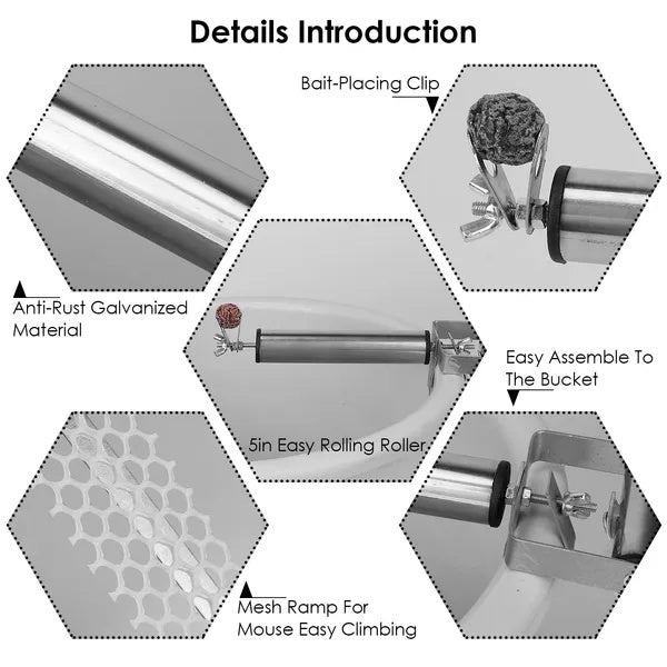 Reusable Mice Rat Mouse Killer Roll Trap Log Rolling