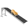 Pet Ramp with Non-slip Carpet And Top Platform