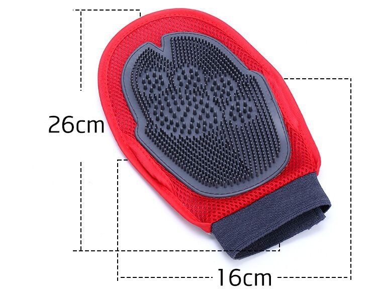 Dog Fur Grooming Massage Brush, Pet Shower Bath Gloves Brush