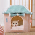 Cat Washable Enclosed House Cat Condo Cat Bed
