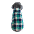 Dog Winter Clothes - Plaid Zipper Down Jacket