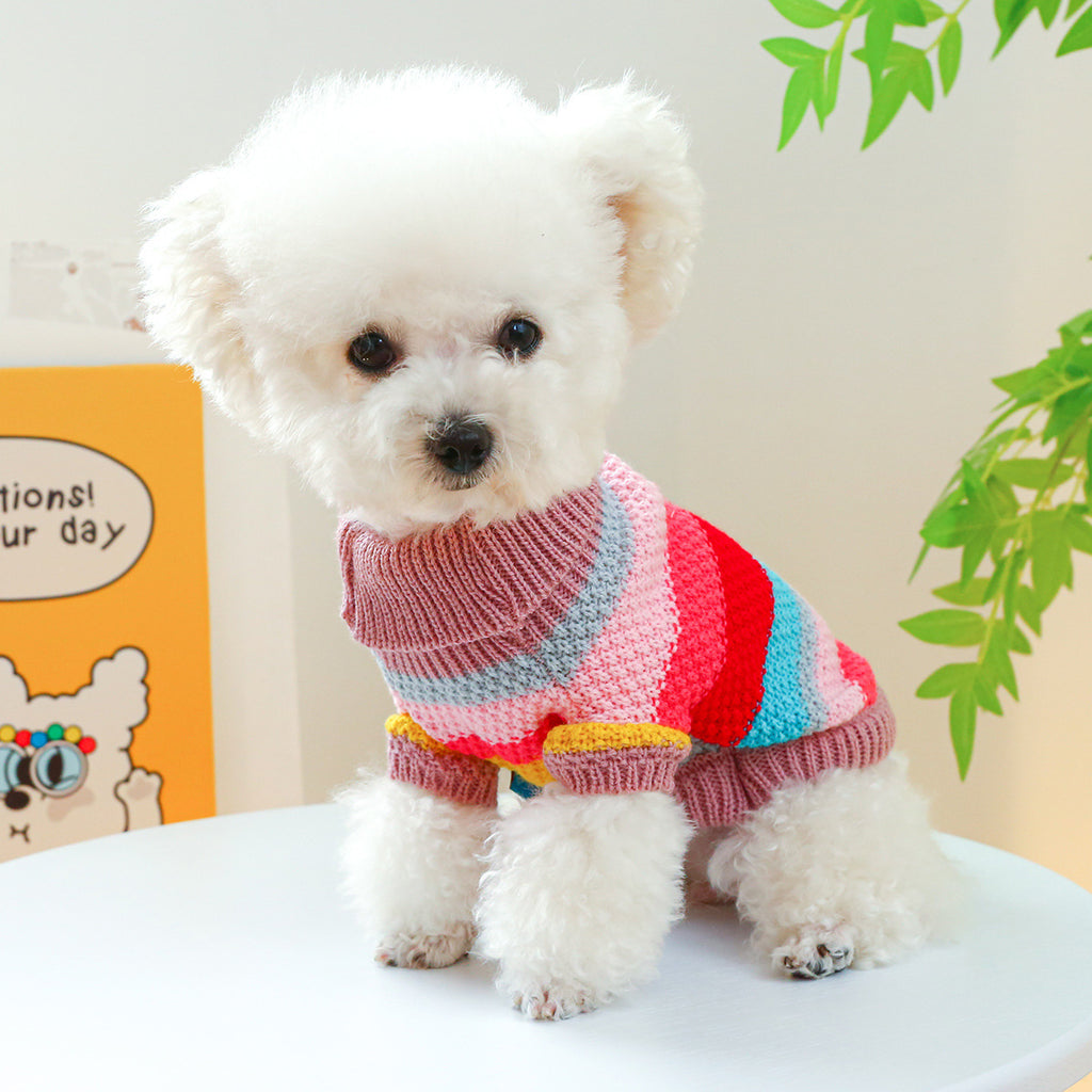 Color Striped Comfortable Pet Sweater