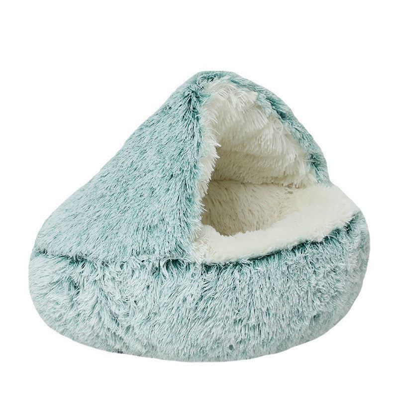Crystal Velvet Warm Round Pet Bed