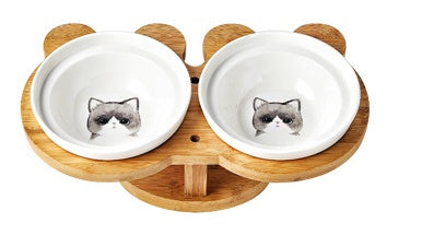 Elevated Ceramic Pet Food Bowl