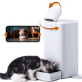 Automatic Cat Feeder with 360° 1080P Live Video, 2Way Audio, Recording, Night Vision, Dual Power, Low Food Alert