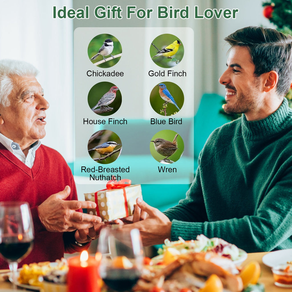 Outdoor Wild Bird Feeder Squirrel-Proof Chew-Proof Metal Hanging Seed Feeder With 4 Feeding Port For Small Songbirds