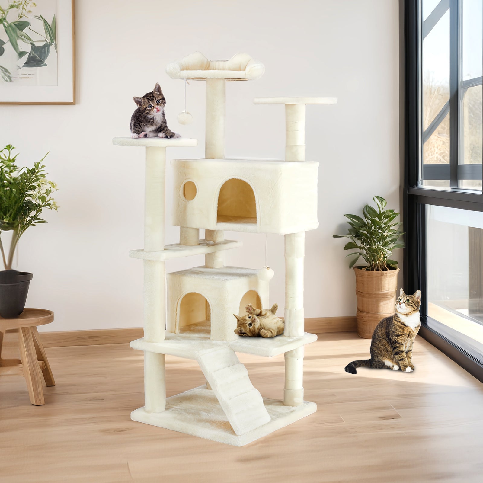 Multi Functional Cat Treehouse Cat Climbing Frame