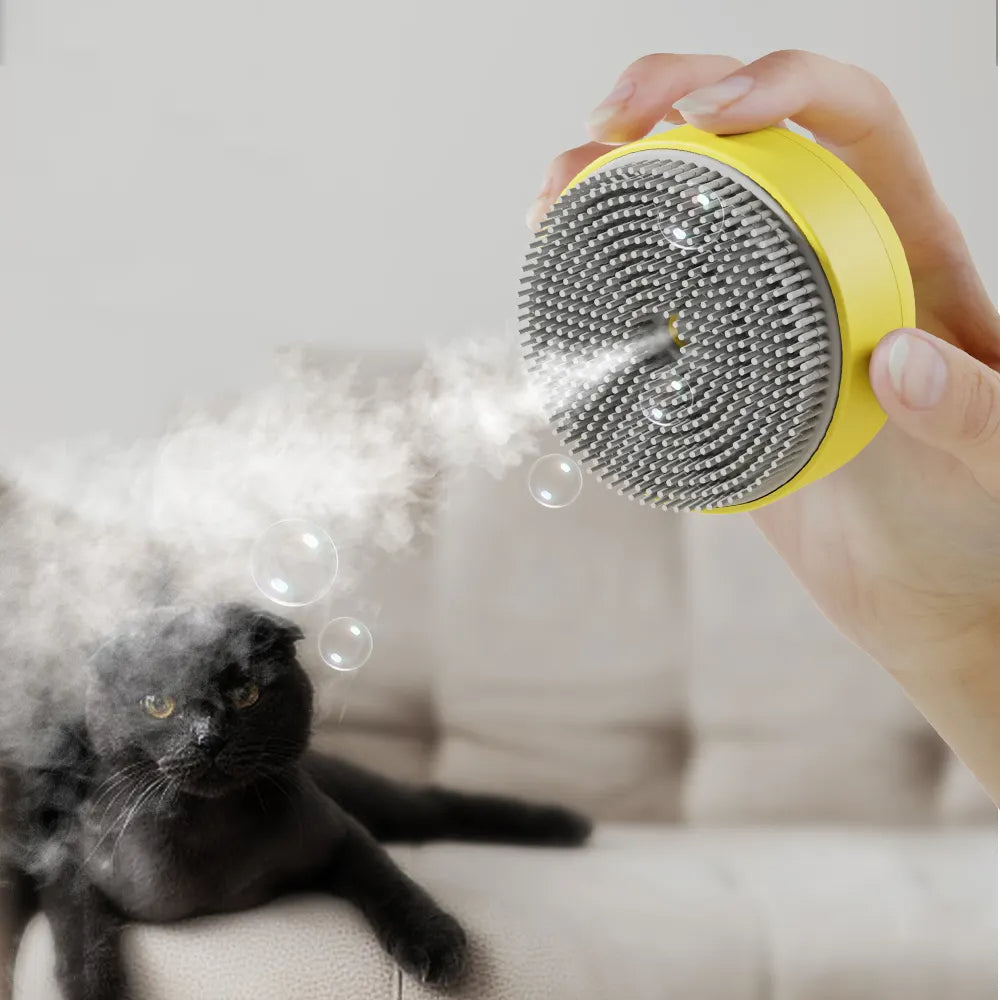 Cat Spray Electric Massage Comb - Pet Hair Comb Spray Massager Vaporizer Comb Steam Brush Dog & Cat Cleaning & Bathing