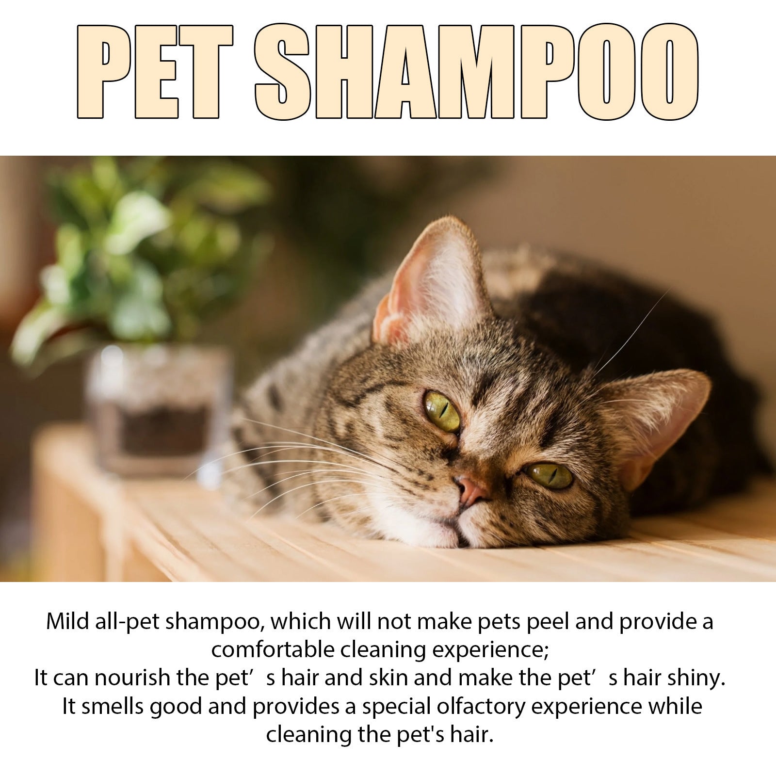 Pet Shampoo Mild Cat and Dog - Soft Hair and Unknotting Shampoo