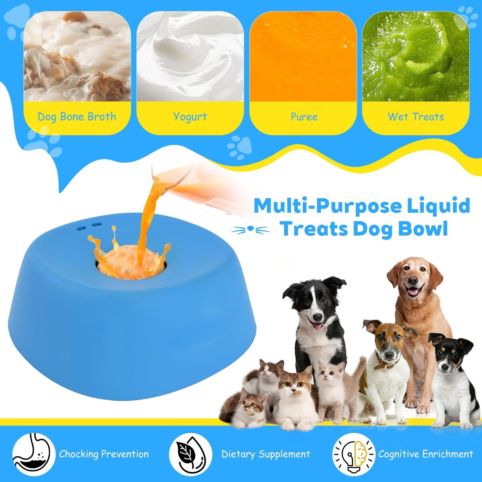 Pet Slow Feeder Non-Slip Spherical Roller