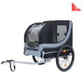 Large Folding Bike Trailer  Pet Carrier 120LB Capacity All-Terrain Durable Steel Frame
