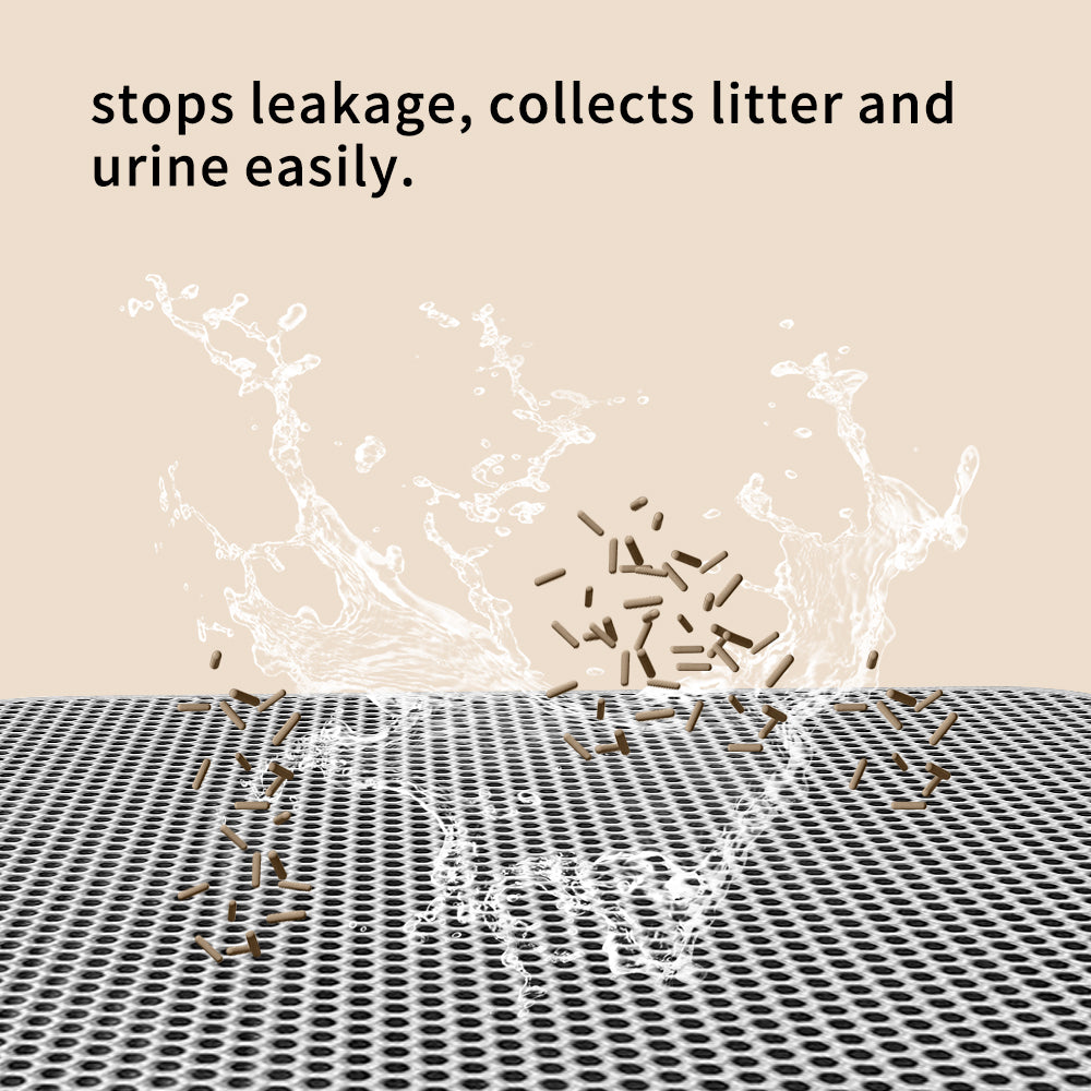 Premium Cat Litter Mat - Waterproof Base & Non-Slip Backing