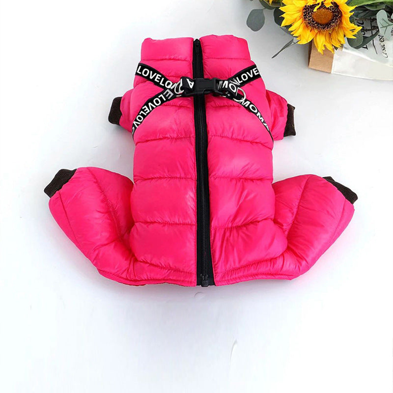 Thick Windproof Four-leg Pet Parka