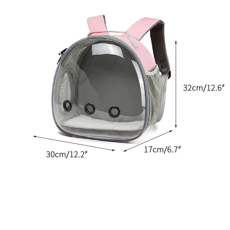 Pet Backpack Transparent Small Animal Carrier - Hamster Carrier Guinea Pig Backpack Sugar Glider Ferret Pet Bag Rabbit Bunny Cage