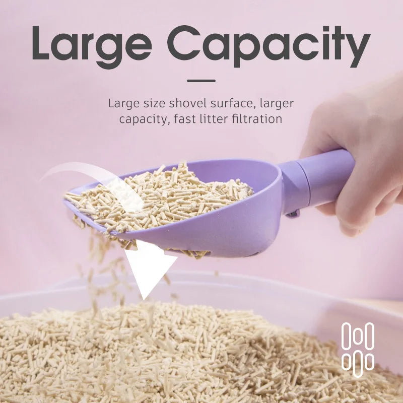 Cat Litter Scoop with Mountable Base