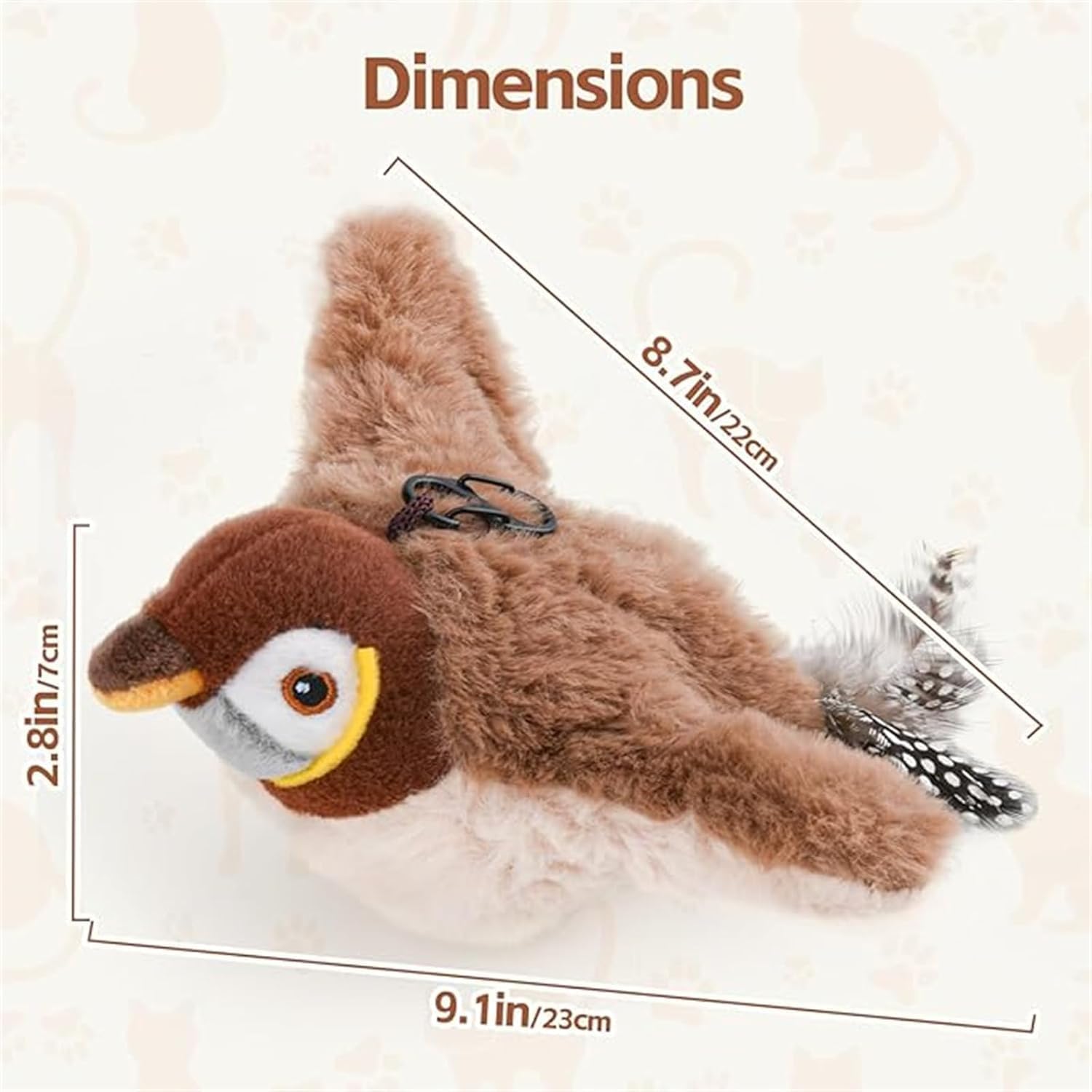Interactive Chirping Flapping Bird Cat Toy