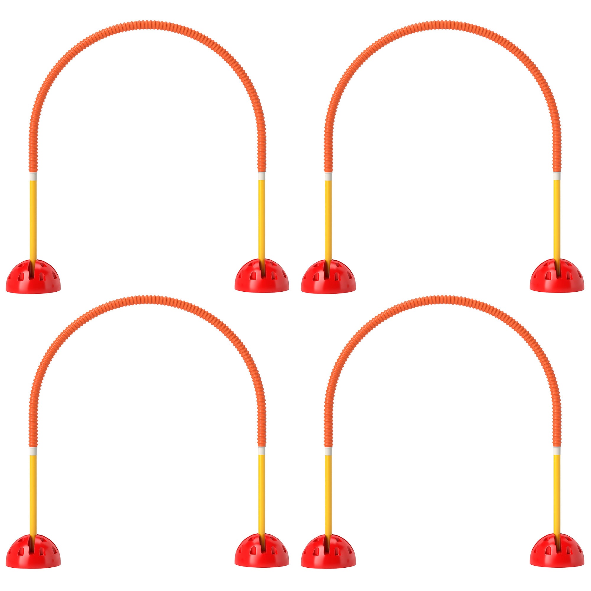 4 Piece Dog Agility Equipment W 4 Adjustable Width Doors, Carry Bag, Easy Assemble & Portable, Orange