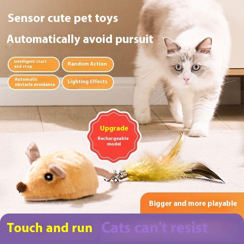 Electric Orange Mouse Cat Toy